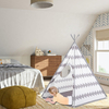 Sweet Grey Teepee Tent With Round Mesh Window