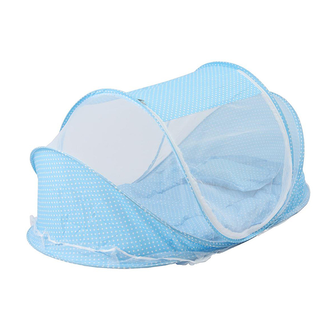 Baby Infant Portable Foldable Travel Bed Crib Canopy Mosquito Net Tent With Mattress