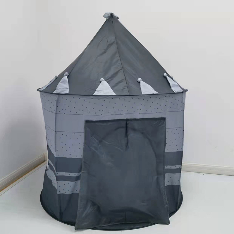 OEM design Kids Castle Tent Play House Toy Tent Grey Color With Carry Bag