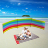 New design Colorful 4 5 6 8 10 Pole Holiday Camping Beach Windscreen Windbreak
