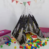 Portable Night Forest With Bear Kids Teepee Tent With Carry Bag
