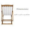 OEM Design Outdoor Furniture Sun Lounge Chairs Deck Chair Folding Wooden Beach Patio