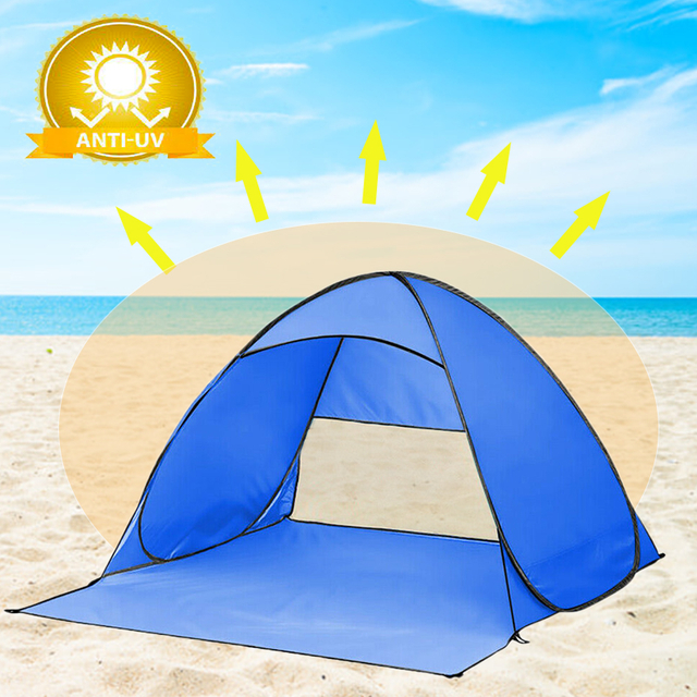 OEM Color Easy Set-up Beach Tent Automatic Pop Up Instant Beach Shade 