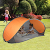 Anti UV Orange Large Pop-Up Beach Shade Shelter Portable Foldable Beach Tent