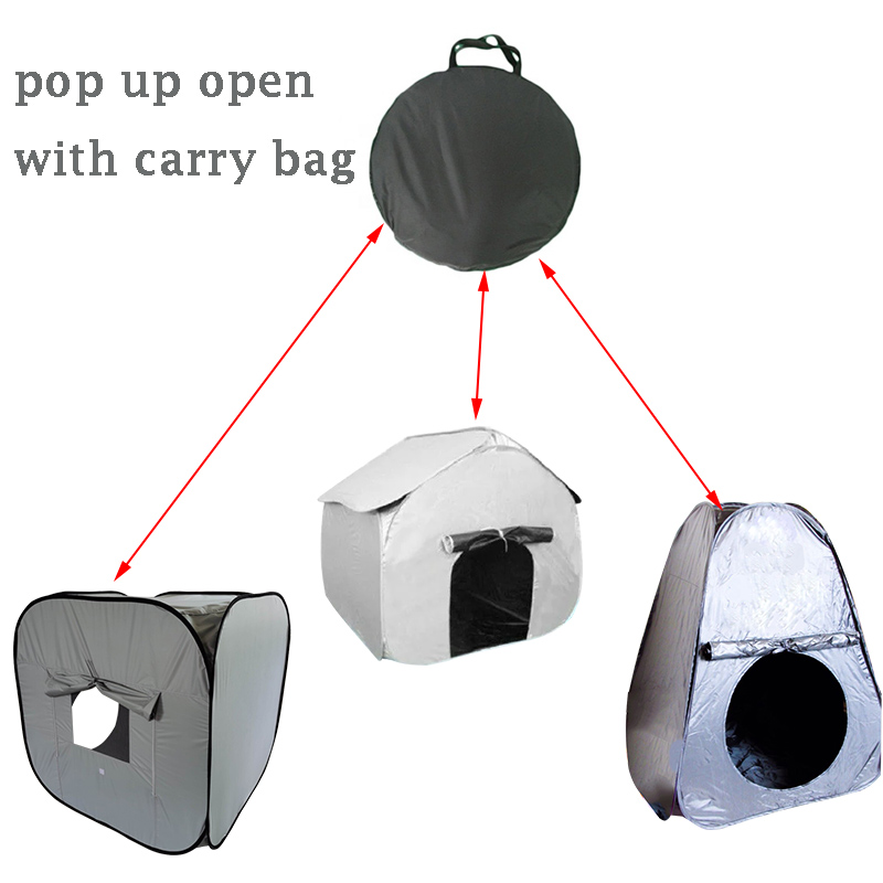 Silver Outside Child's Dark Den Square Pop Up Sensory Space For Autism kids