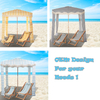Custom Printed Beach Umbrella With Fringe Surface Design Pattern Striped Big Wood Tassel Beach Umbrellas Cabana