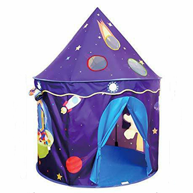 Universe Theme Kids Castle Play Tent ,Children's Pop Up Tent for Boys Girls Indoor and Outdoor