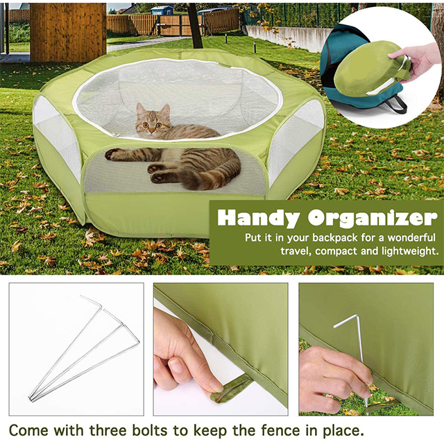 green pet tent 