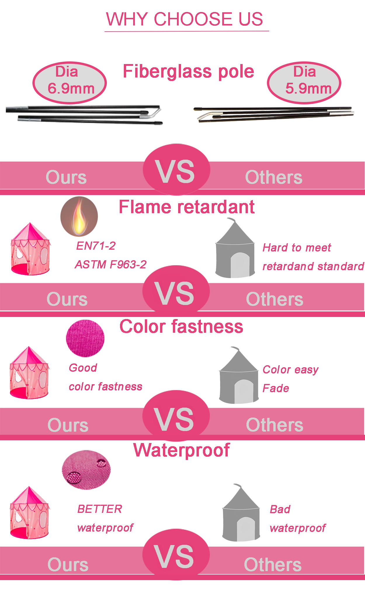 pink castle tent