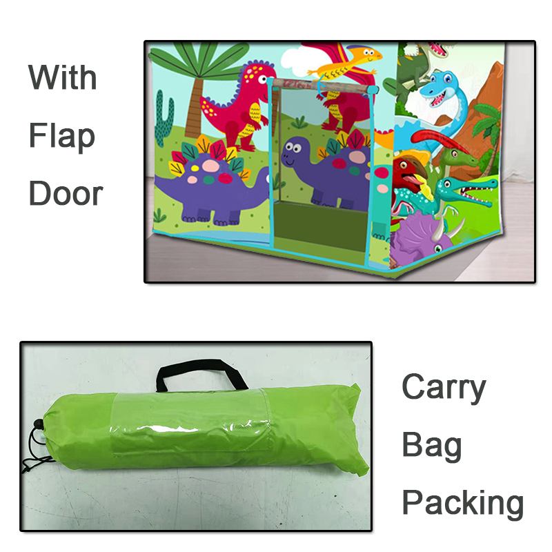 New Design Dinosaur Toy Tent Play House With Carry Bag Easy Assemble