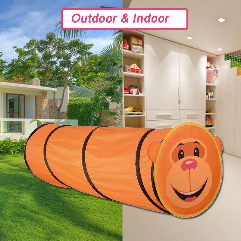 Monkey Design Kids Crawling Tunnel Play Tent