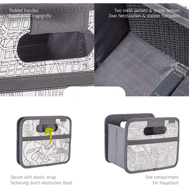 New Design Polyester Easy Foldable Storage Box, DIY City Paint,Gift Box for Kids Toys