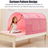 Pink Portable Kids Bed Tent,Baby Toddlers Sleeping Tent with Double Net Curtain for Boys Girls Bedroom Decor