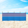 Top selling customized 4/5/6/8/10 Pole Stripe Privacy Screen Fence Beach Windbreak