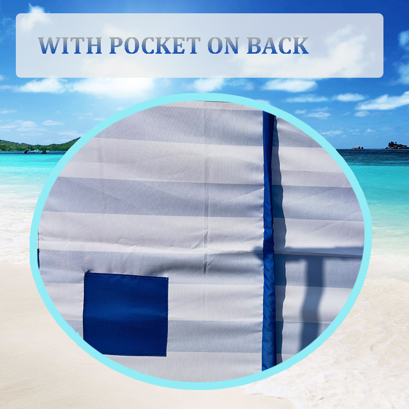 Blue Striped Beach Windbreak Wholesale Privacy Wind Screen Beach Windshield