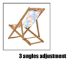 Wholesale Customized Design Printing Folding Deck Chair Wooden Frame 