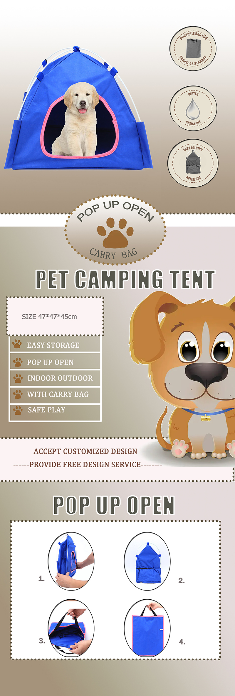 Pet camping tent
