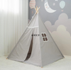  2021 Flourish easy folding new design four wooden poles Indian kids teepee tent with protable carry bag use for indoor outdoor
