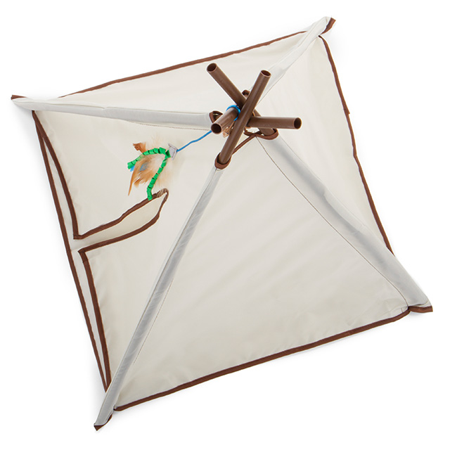 New Design 4 PVC Poles Polyester Material Pet Teepee Tent , Kitty Camp TeePee Cat Toy