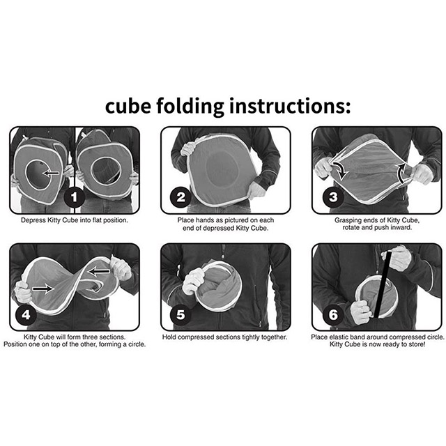 Blue Color 2 in 1 Cat Toys Cat Tunnel and Cat Cube Pop Up Collapsible Indoor Outdoor Toys