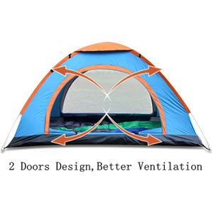 High Quality 2-3 Person Automatic Instant Setup Pop Up Camping Tent, Lightweight Waterproof Sun Shelter Tent for Beach, Hiking, Fishing