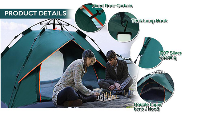 green camping tent 