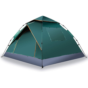 Green Portable Waterproof,Windproof,Family Instant Pop Up Camping Tent ,3-4 Person Camping, Hiking