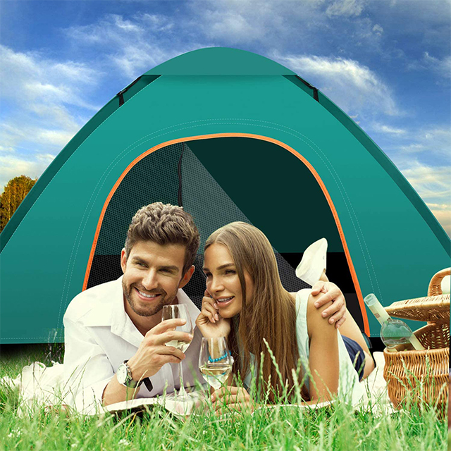 green camping tent 