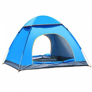 High quality Blue Pop Up Tent Automatic 3-4 Man Person Family Tent Camping Festival Shelter Beach
