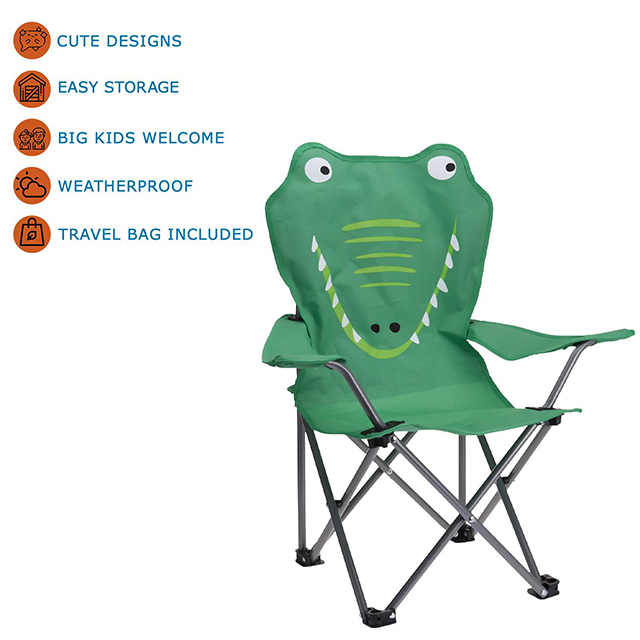 Kids Beach Camping Folding Deck Chair Animal Design in Elephant/Panda/Tiger/crocodile