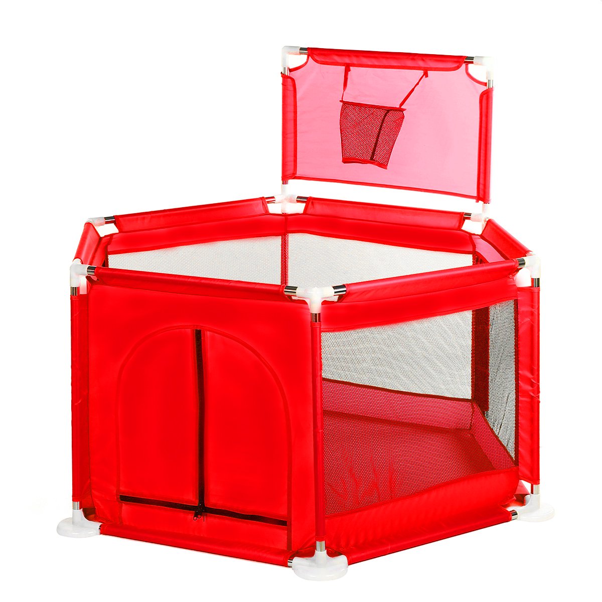 Baby Playpen With Basketbll Hoop Kids Ball Pit Tent Oxford Polyester