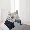 New design toy tent blue star print wooden poles indian kids teepee tent 