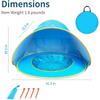 Blue Space Ship Design Pop Up Baby Beach Tent UPF 50+ Summer Shade Tent Beach Umbrella for Infant with Pool