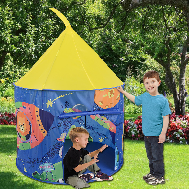 Spaceship Kids Castle Tent With Portable Carry Bag Use Home Yard Easy Assemble