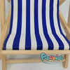 Stripe Canvas Cover Wooden Frame Easy Folding Kids Beach Chair 