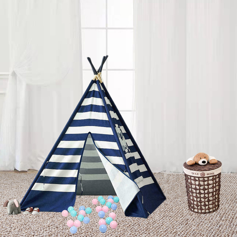 blue stripe kids teepee