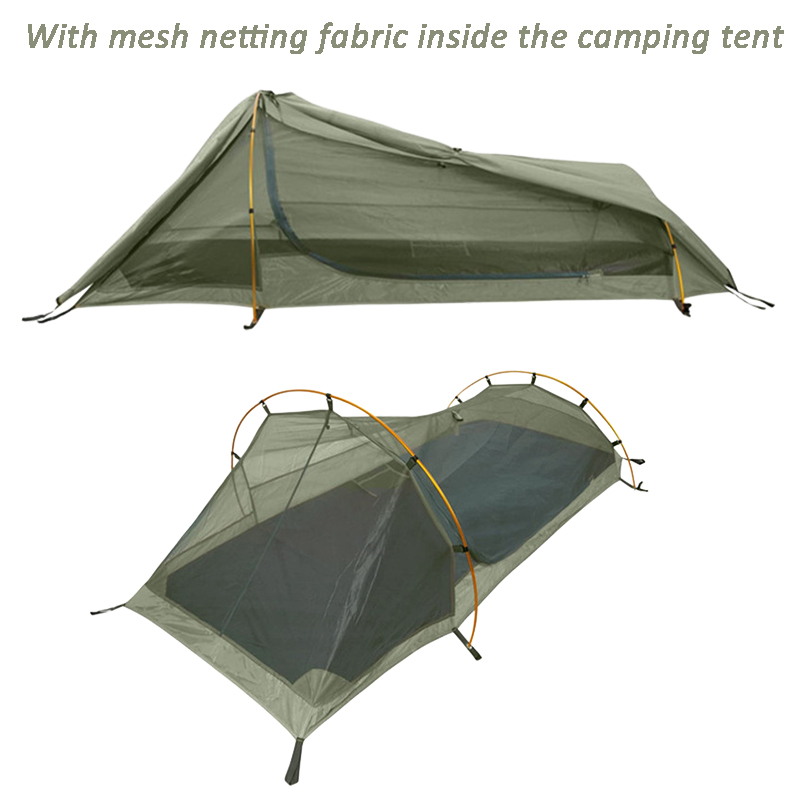 Portable Lightweight One Person Camping Tent Inside With Mesh Netting