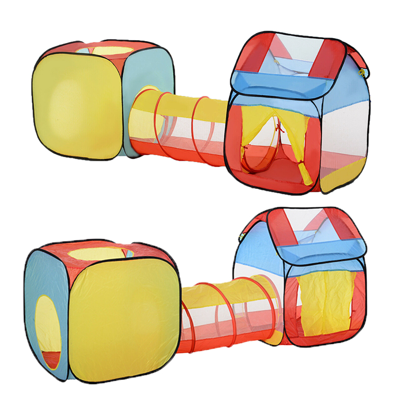 3 in 1 Foldable Kids Pop Up Play House Tent Tunnel set Child Gift Toy