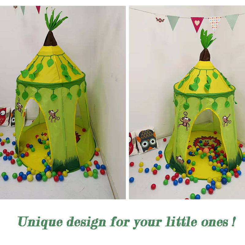 Green kids castle play tents forest jungle play tent for boys