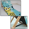 OEM ODM design portable easy foldable summer season wooden frame beach mat, beach lounge chair 