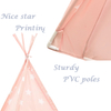 Portable Paly Teepee Tent Polyester With PVC Poles Star Design