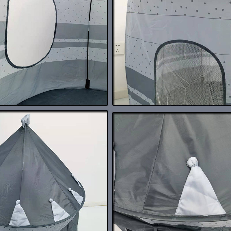 OEM design Kids Castle Tent Play House Toy Tent Grey Color With Carry Bag