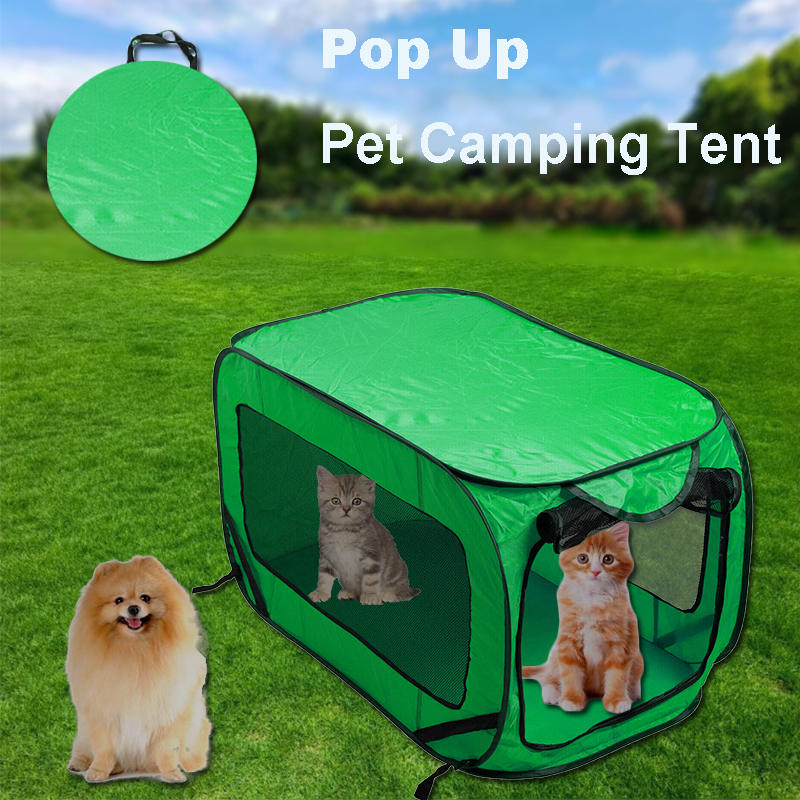 Portable Foldable Lightweight Pop Up Kennel House For Dog Cat Pet Travel Cage