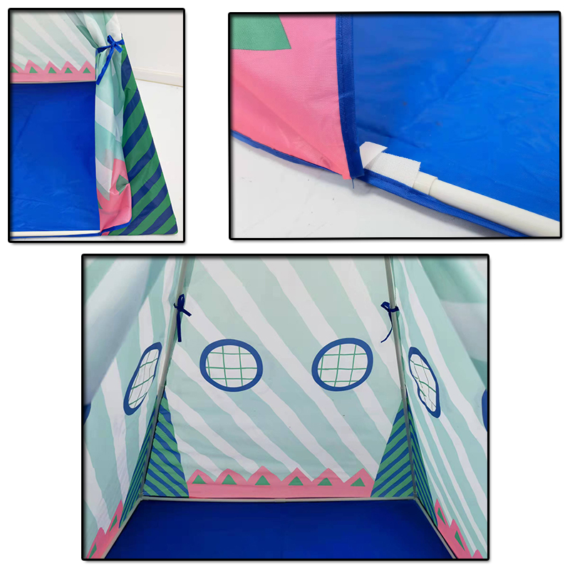 Blue House Design Kids Teepee Play Tent With Portable Bag