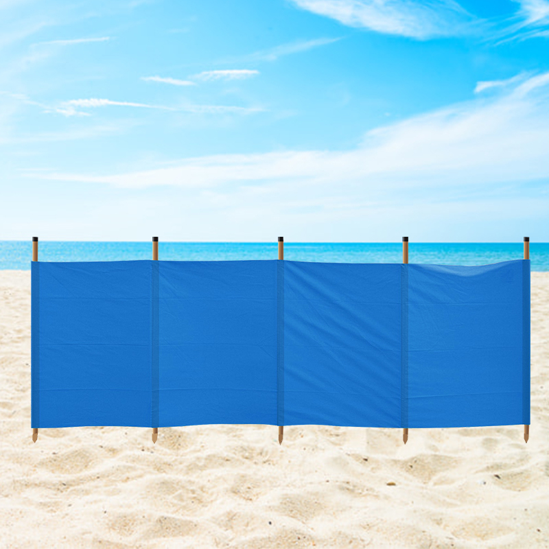 Soild color polyester windbreak with carry bag beach windscreen 4 5 6 8 10 Pole