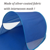 Blue Portable Easy Set-up Beach Tent Automatic Pop Up Instant Beach Shade 