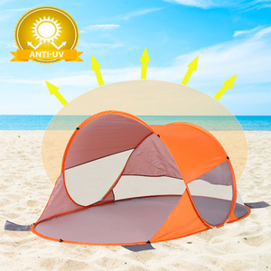 Orange Protection sunny Portable Automatic Pop Up Family Beach Tent Camping Sun Shade
