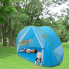 Blue Portable Pop Up Beach Tent With Mesh Window And Mesh Door