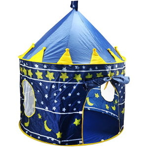 CPT7131 Blue color with yellow Star Moon portable and easy folding high quality cheap price use for indoor outdoor castle play tent