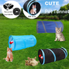 Top selling Use For Cats Kittens Rabbits Puppies Crinkle CollapsibleBlue Short Pet Tunnel for Indoor Outdoor